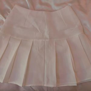 😍WHITE PLEATED MINI TENNIS SKIRT